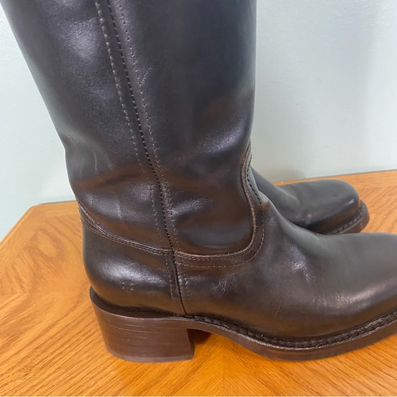 Frye Campus 14L Boot Dark Brown Leather Size 6 - Picture 2 of 12